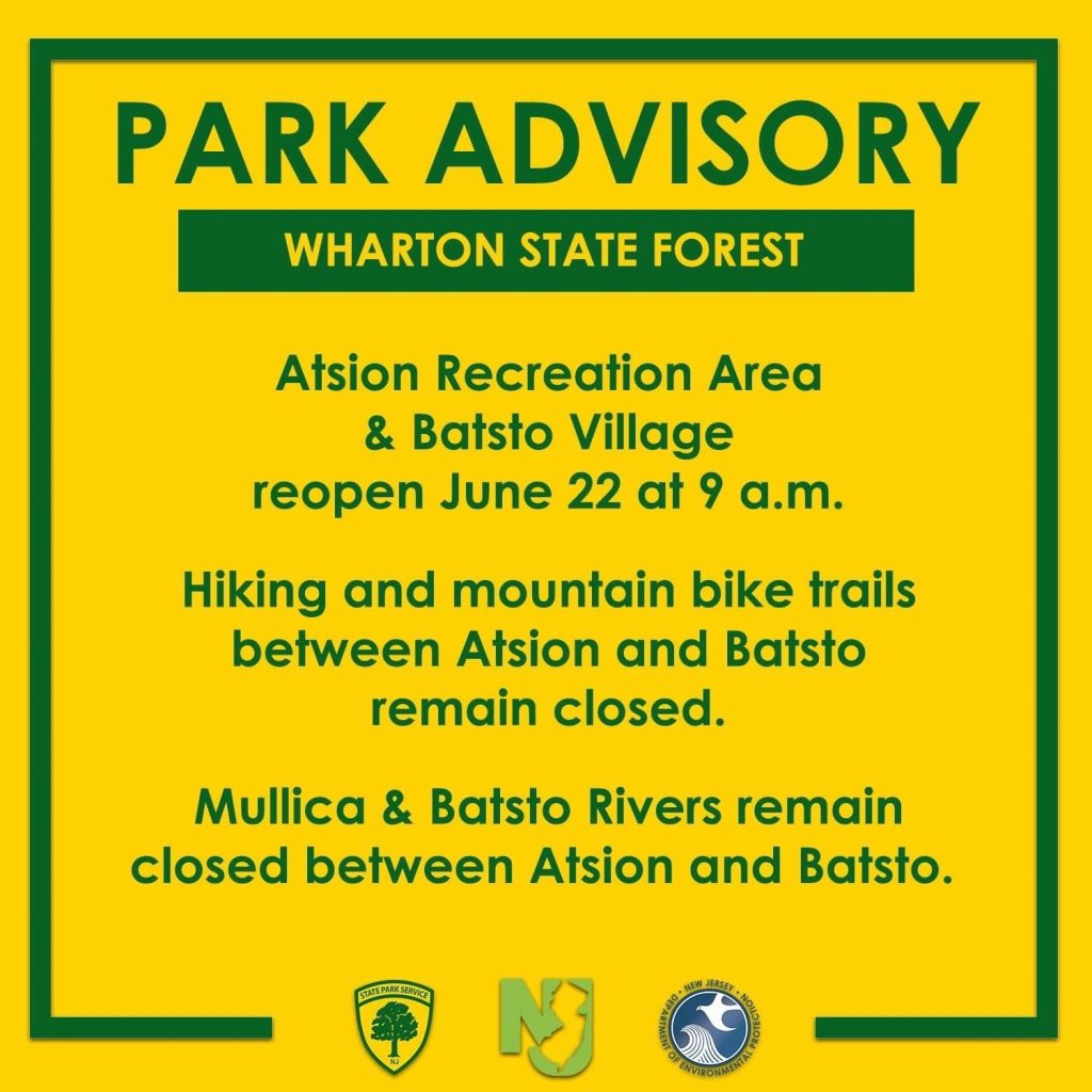 Wharton State Forest Fire Update Batsto Village